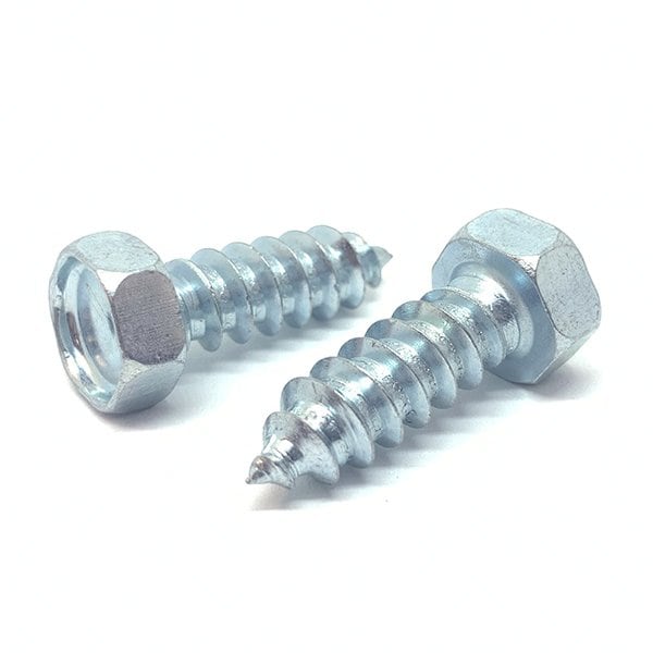Boltsandnuts.Com Sheet Metal Screw, 5/16" x 1 in, Zinc Plated Steel Flange Hex Head Hex Drive, 100 PK 31D100HHTSZ/A-100 - main